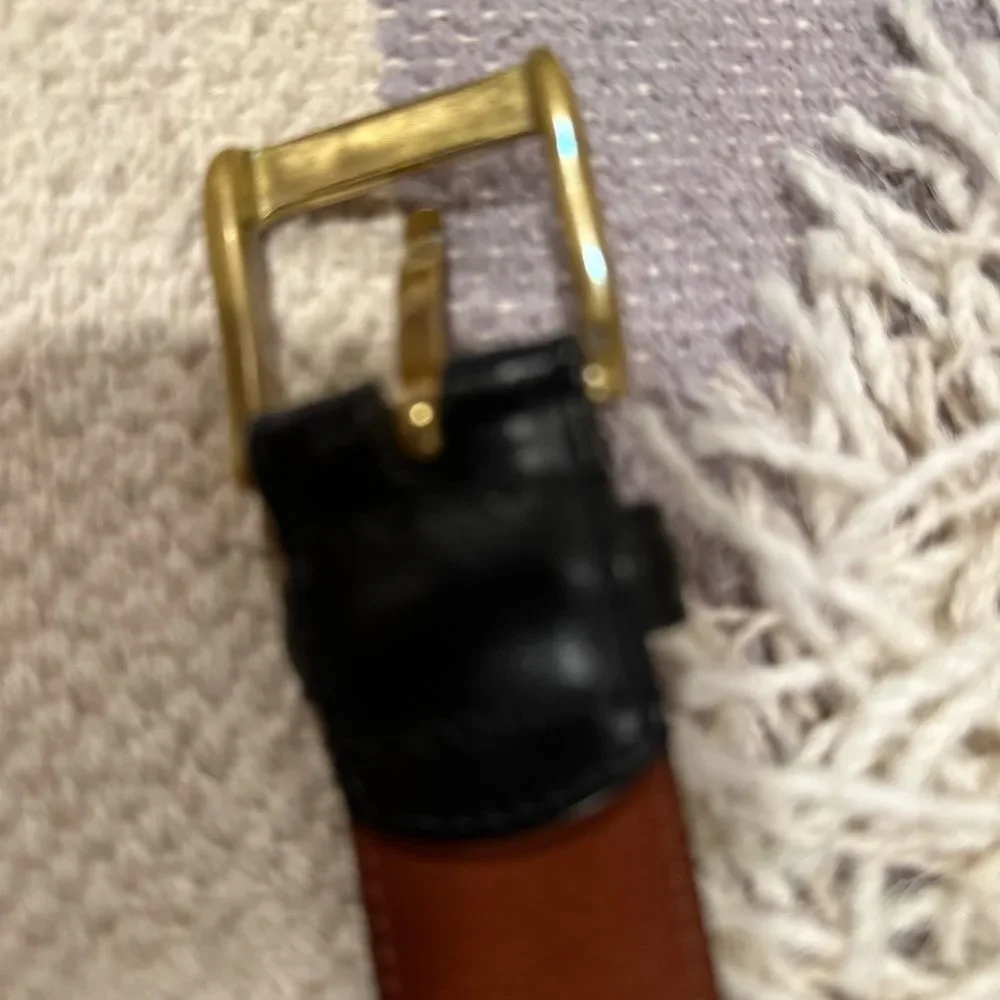 Coach Black and Brown Leather Belt 34